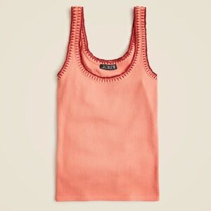 J. Crew vintage rib tank contrast trim sz L